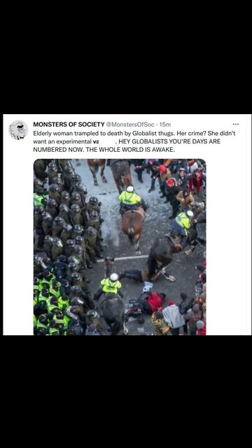 Canada Ottawa - Terrorists on horseback 18 - 2 -22