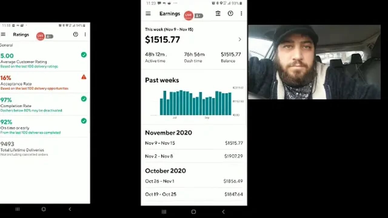 Doordash Live Dashing 🍒👌😎👍💵💰 Ride With Me Part 2