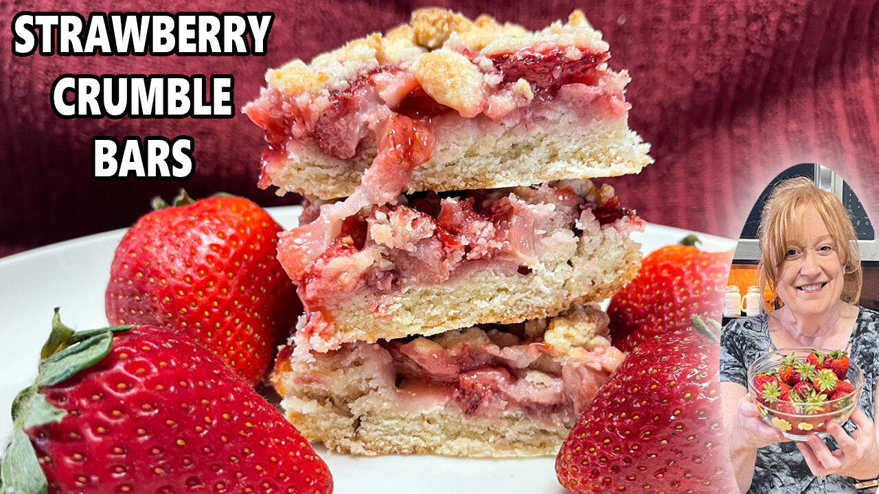 Strawberry Crumble Bars