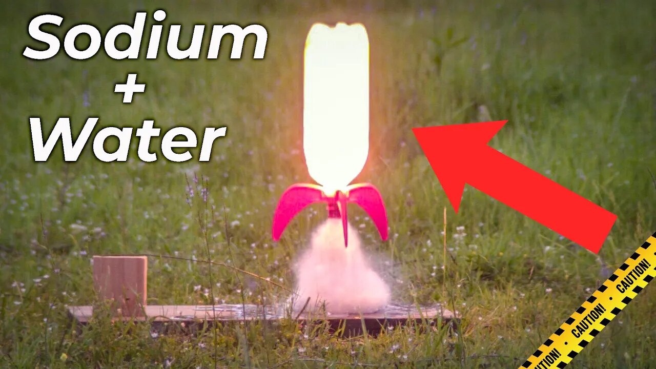 SEE THROUGH ROCKET - Sodium and Water Rocket...Take 2