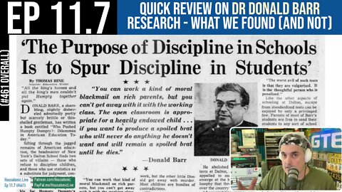 EP 11.7: Quick review on Dr Donald Barr research - What we found (and did not find)