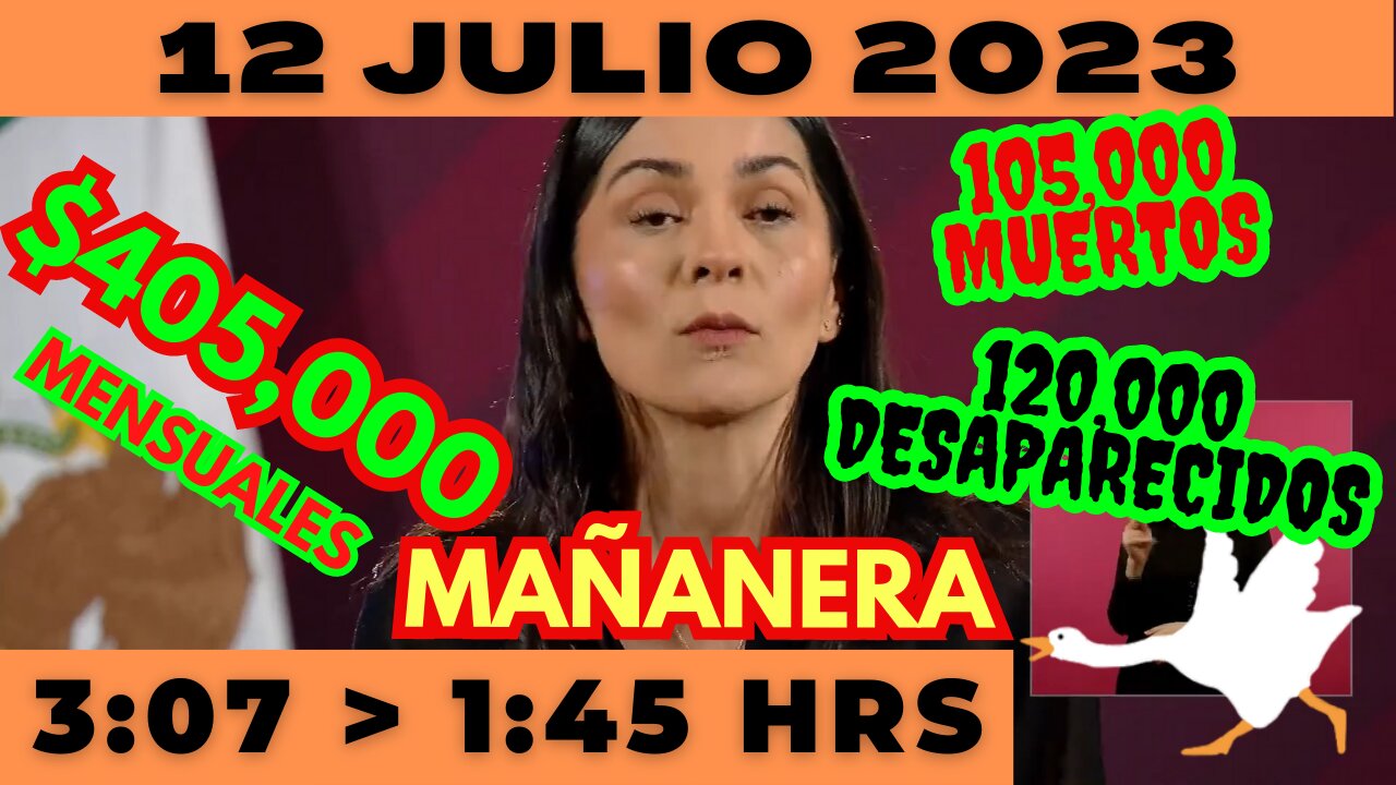 💩🐣👶 AMLITO | Mañanera *Miércoles 12 de Julio 2023* | El gansito veloz 3:02 a 1:38.