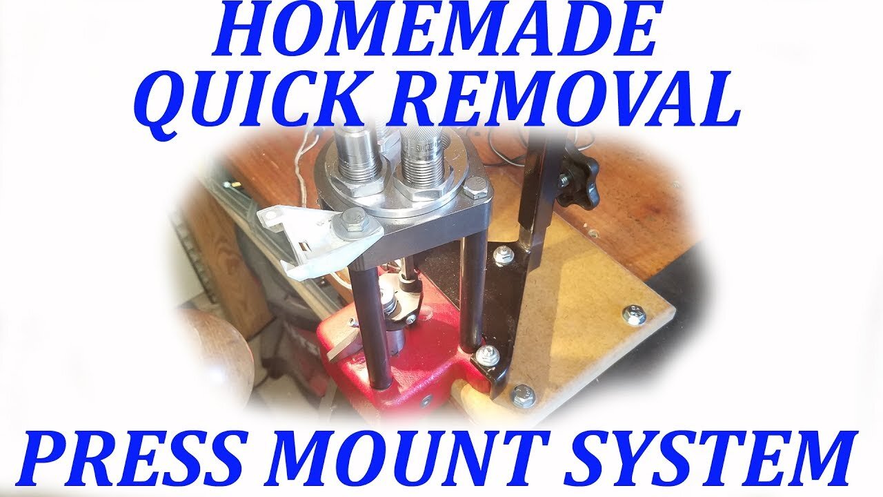 Homemade DIY reloading press mount block system for an easy hot swap setup