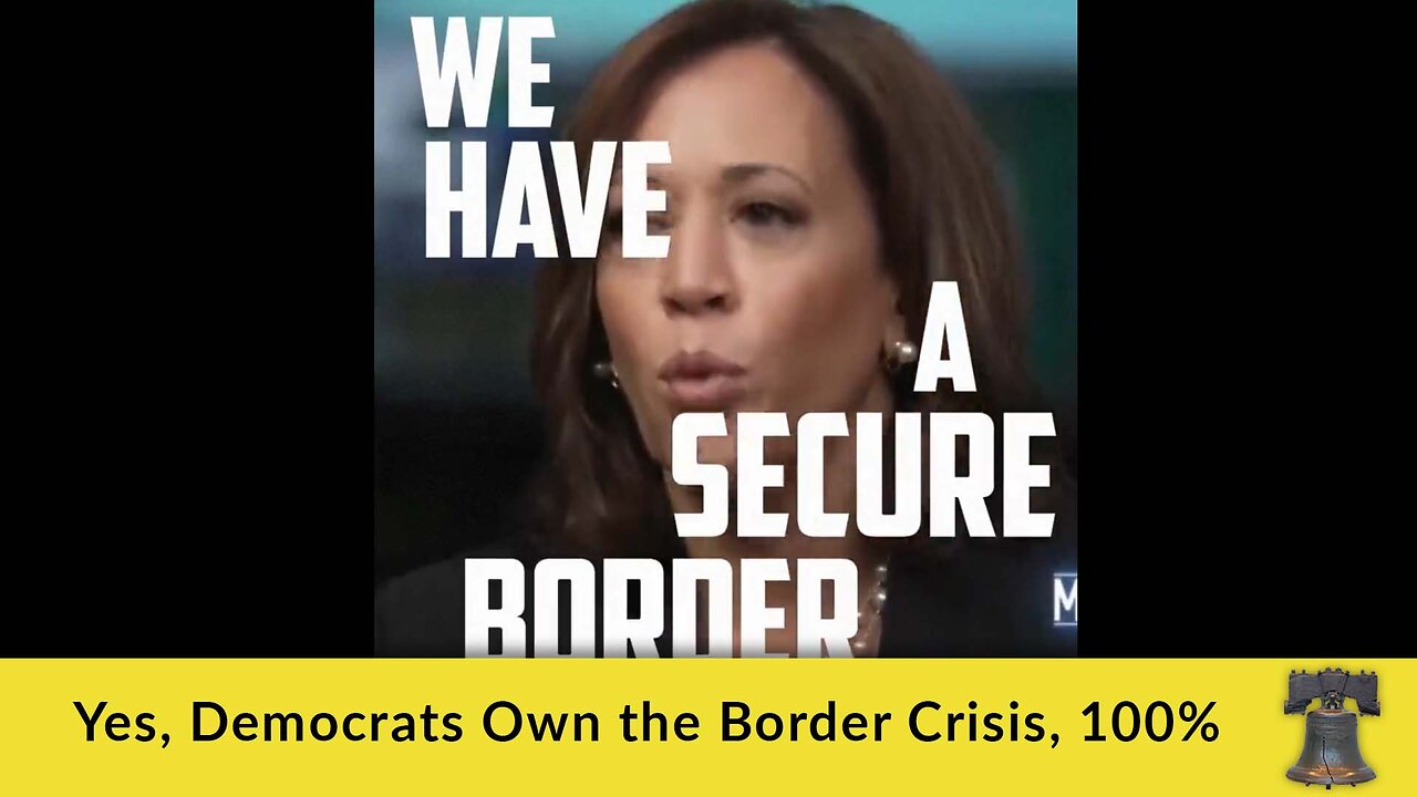 Yes, Democrats Own the Border Crisis, 100%