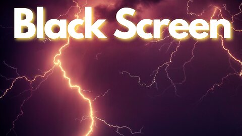 Rain and Thunder Sounds for Sleep | Black Screen | 10 Hours