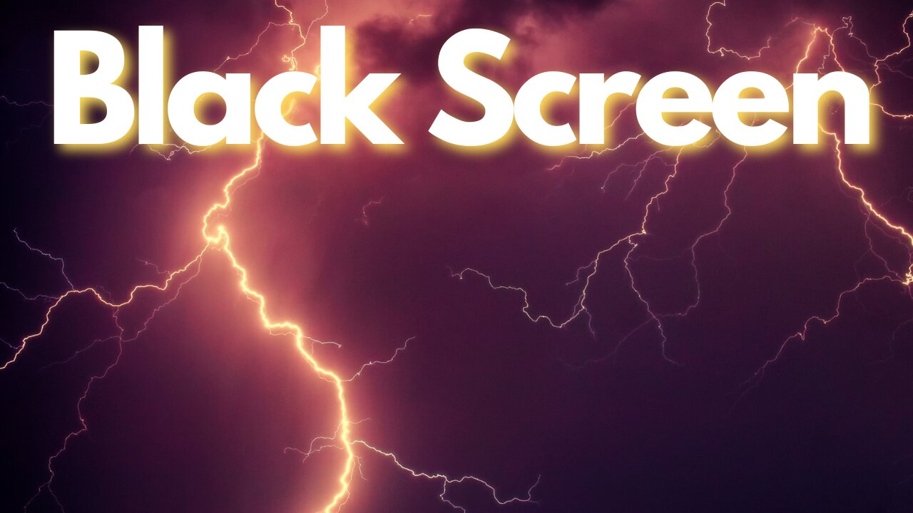 Rain and Thunder Sounds for Sleep | Black Screen | 10 Hours