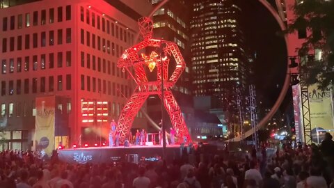 3 Giants Circus Humongous Ring at Place Ville Marie