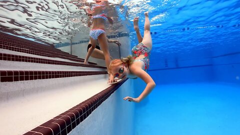 Climbing Stairs Underwater