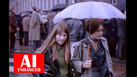 Manchester, Rag Week Parade, 1966. AI Enhanced. Colour. Stabilised, Tone Balanced, Sound Added HD