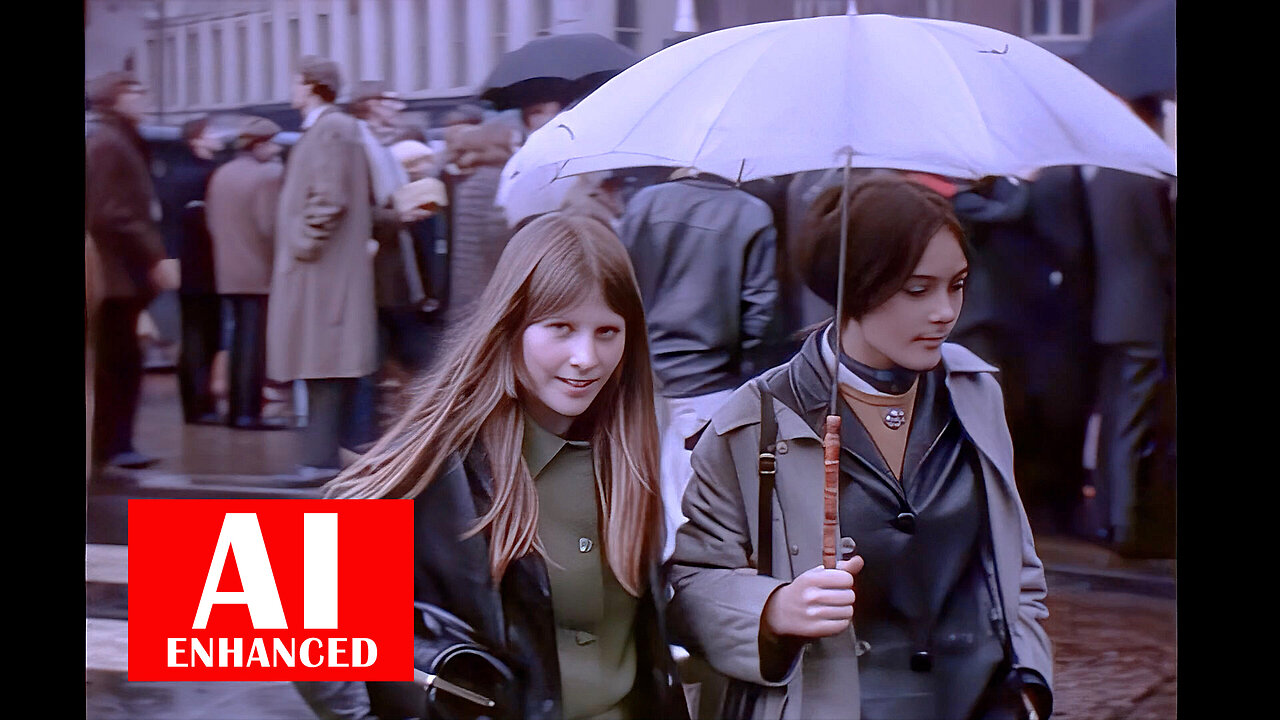 Manchester, Rag Week Parade, 1966. AI Enhanced. Colour. Stabilised, Tone Balanced, Sound Added HD