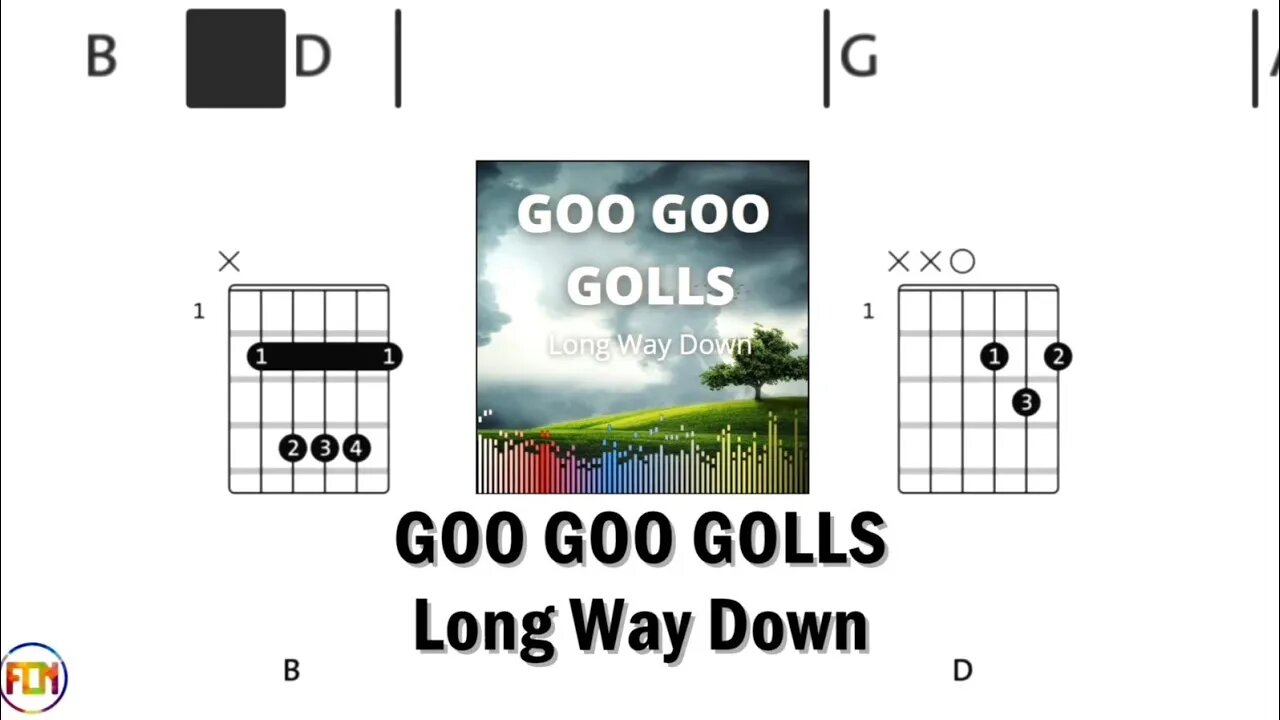 GOO GOO GOLLS Long Way Down - FCN GUITAR CHORDS & LYRICS