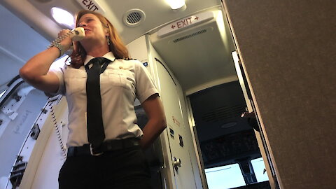 Airline captain forgets her flight number