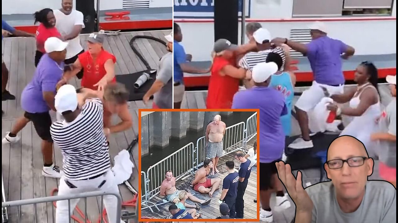 Alabama Riverboat race brawl between blacks & whites.