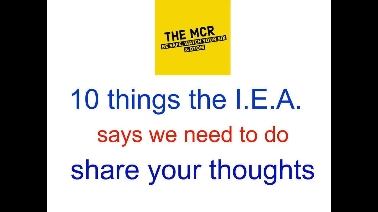 10 things the IEA wants you to do.