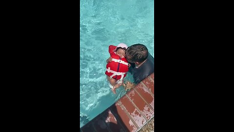 During recess teaching my girl how to float