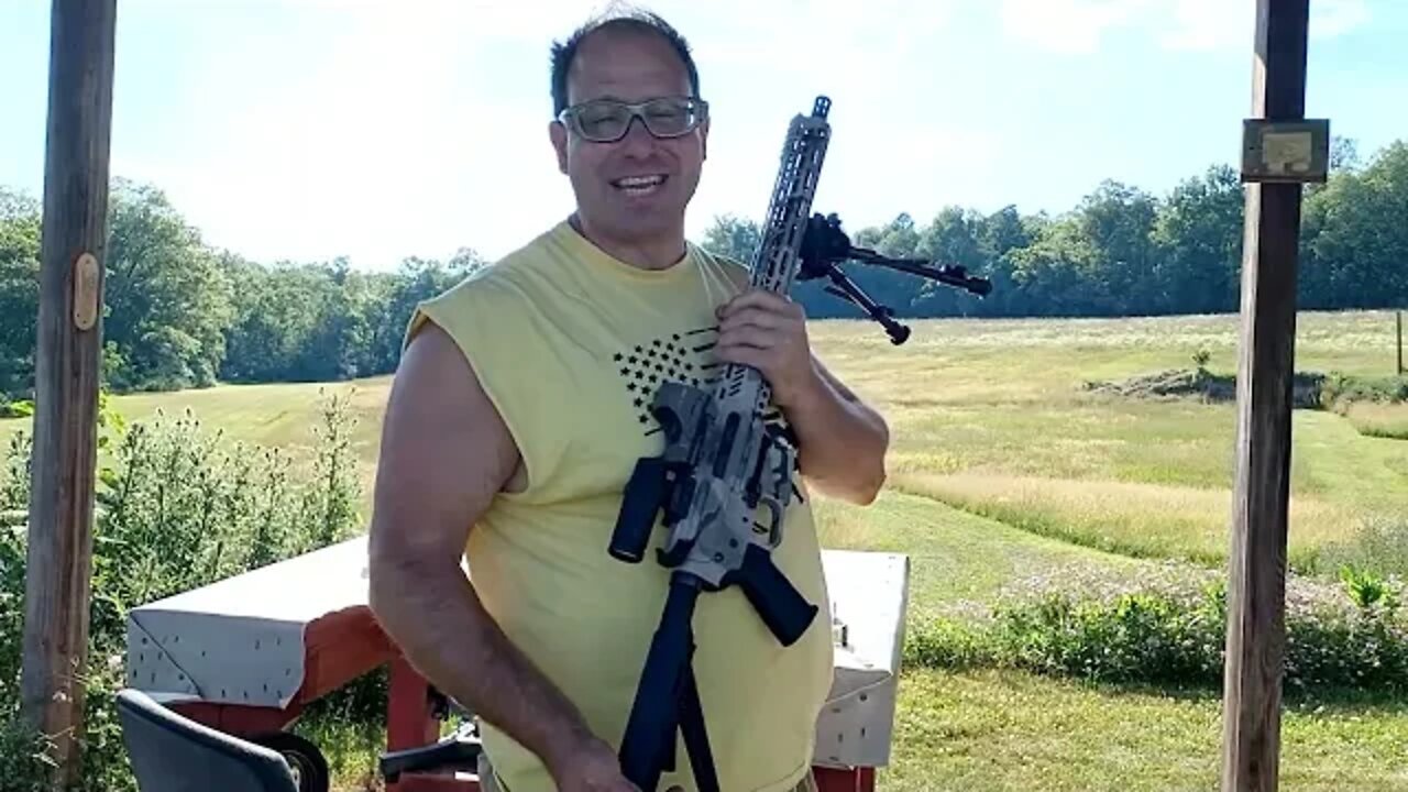 Attempt to get On Target at 300 yards with 9 mm AR