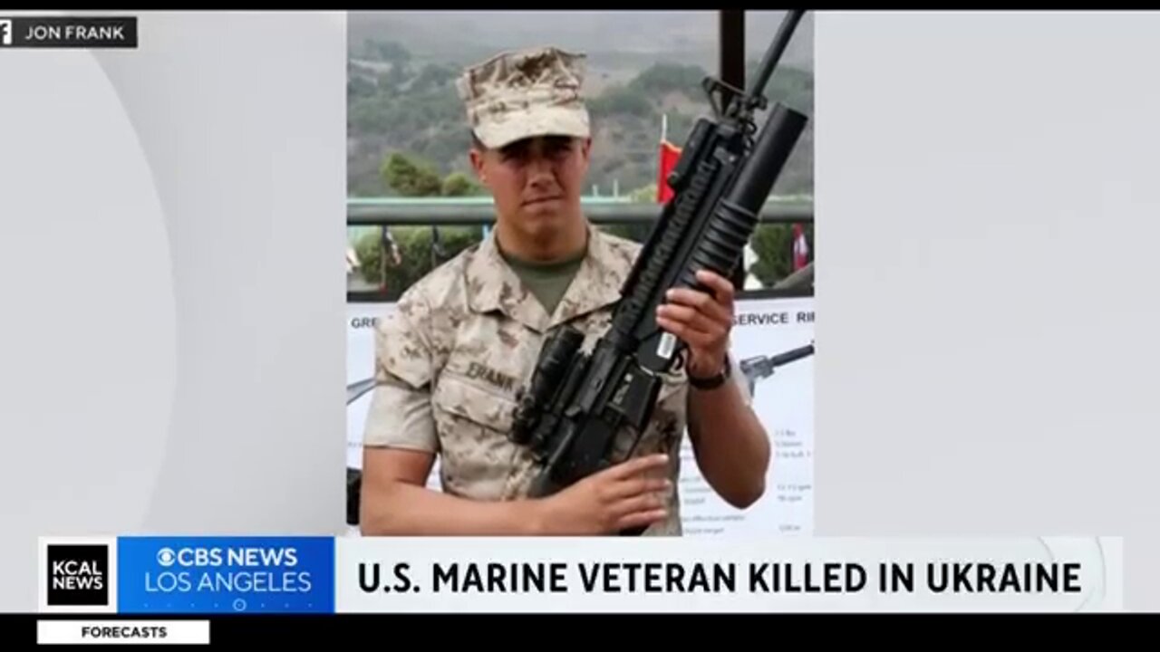 CBS reports that due to missile attack on a pizzeria in Kramatorsk , a USMC veteran was killed.