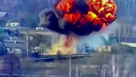 Ukrainian forces destroyed a Russia n tank with two large blasts following!