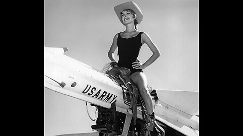 Sharon Tate, age 16 riding a NATO missile. Gladio Murder victim