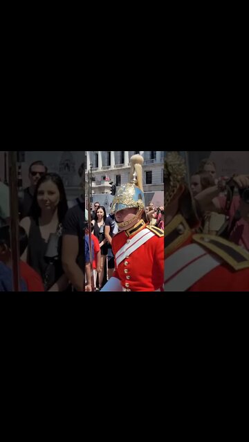 He can't see the guard #horseguardsparade