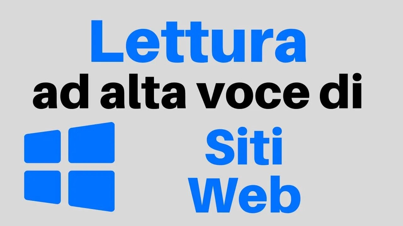 Lettura a voce di siti web