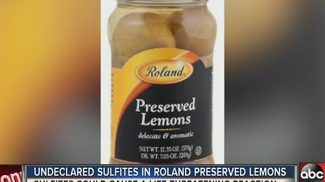 RECALL: Roland Foods recalls preserved lemons and Manzanilla Olives Stuffed with Anchovies