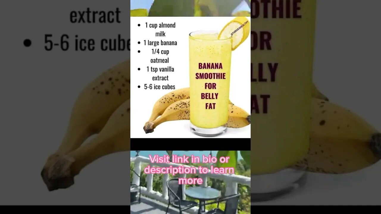 Banana Smoothie for a Flat Belly: The Tasty Way to Trim Your Waist | Flat Belly Smoothie #shorts