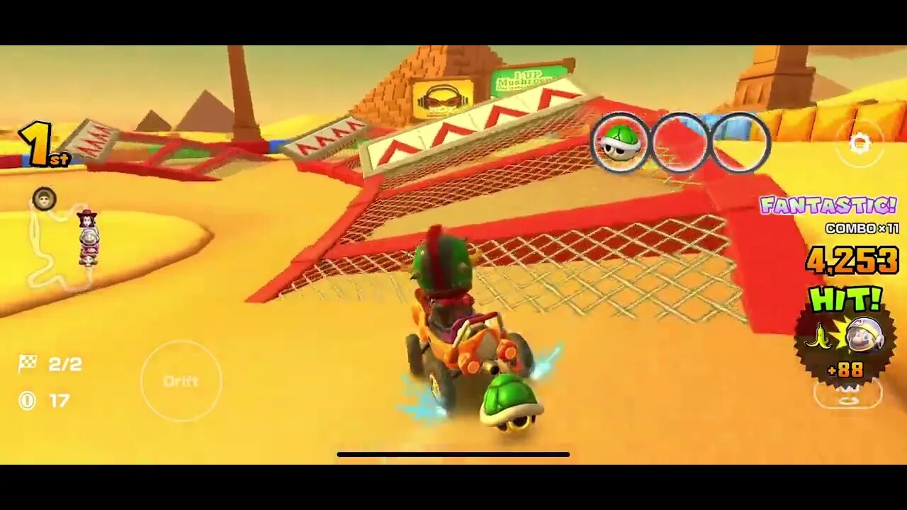 Mario Kart Tour - GBA Yoshi Desert T Gameplay