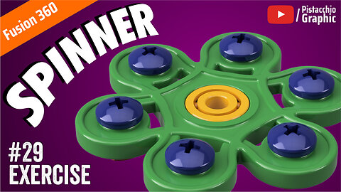 #29 Spinner Toy | Fusion 360 | Pistacchio Graphic