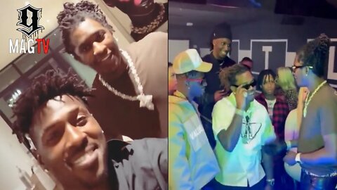 Antonio Brown Goes Full Slime Mode In Video Wit Gunna & Thug! 🐍