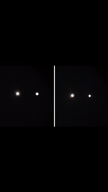 Here is a view of the planets Venus & Jupiter and conjunction