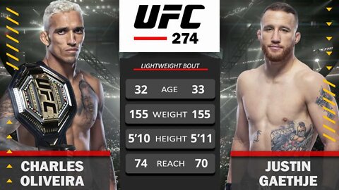 Charles Oliveira Taps Justin Gaethje in 1st round UFC 274 #UFC #UFC274 #MMA