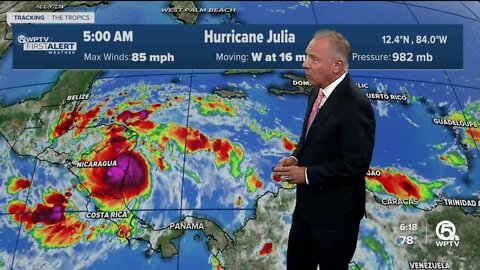 Hurricane Julia, Sunday 5 a.m. advisory