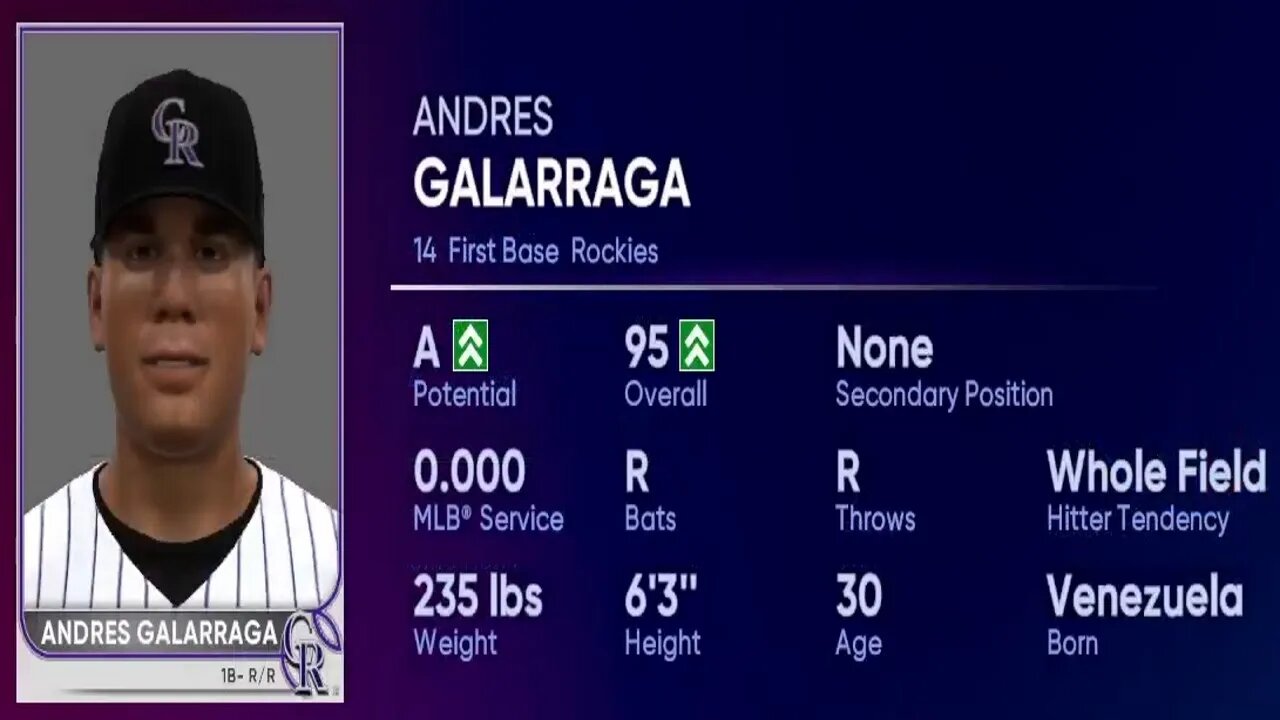 How To Create Andres Galarraga Mlb The Show 22