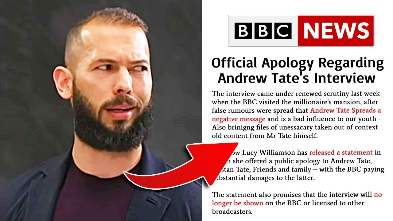 BBC OFFICIAL APOLOGY To Andrew Tate After Interview