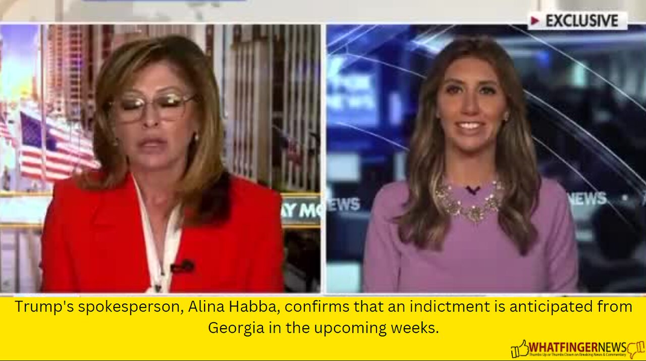 Trump's spokesperson, Alina Habba, confirms that an indictment is anticipated from Georgia