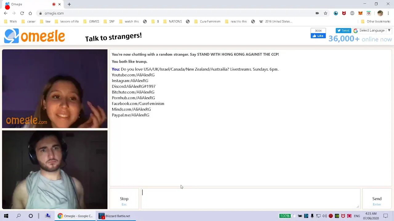 Omegle. Dumb illegal bitch gets owned!