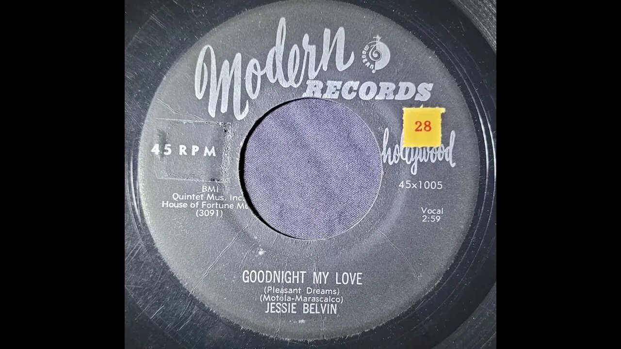 Jessie Belvin – Goodnight My Love (Pleasant Dreams)