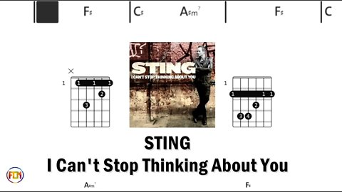 STING I Can't Stop Thinking About You - (Chords & Lyrics like a Karaoke) HD