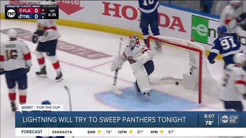 Lightning will try to sweep Panthers Monday night