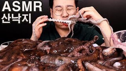 ASMR MUKBANG | SLICED RAW OCTOPUS