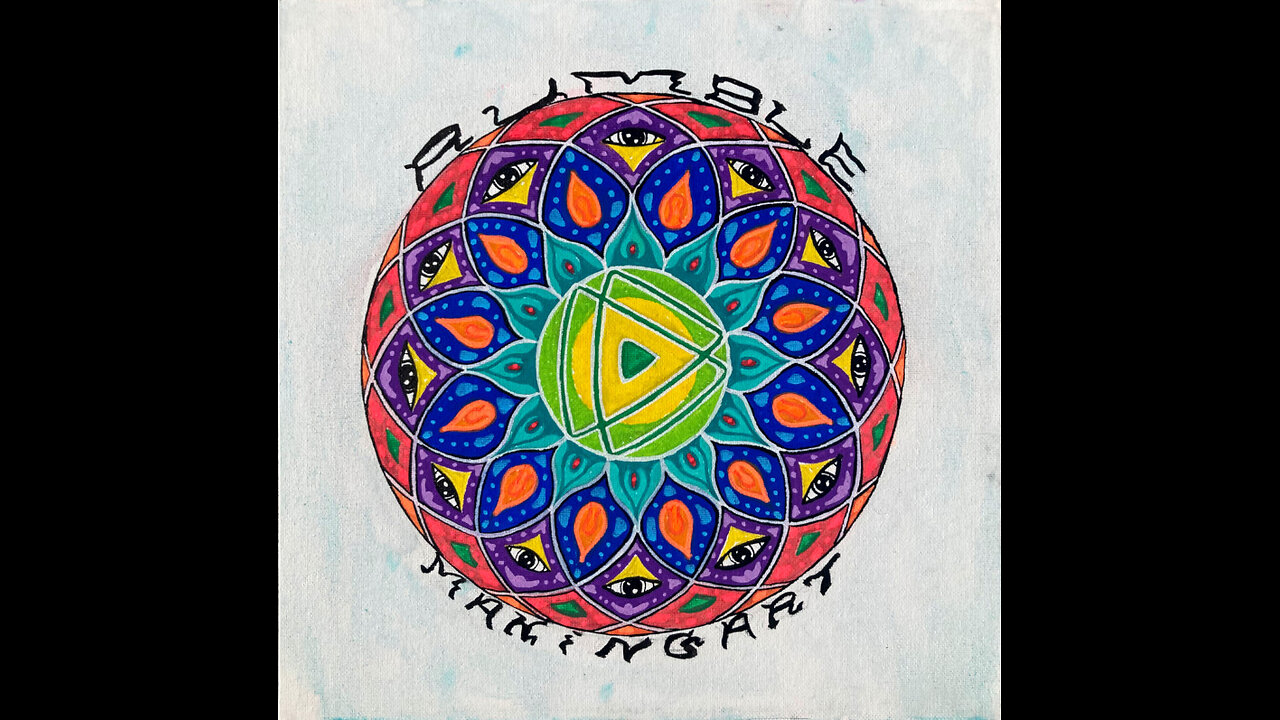 'Making Art on Rumble Mandala' Original Art Painting Timelapse 7-5-24