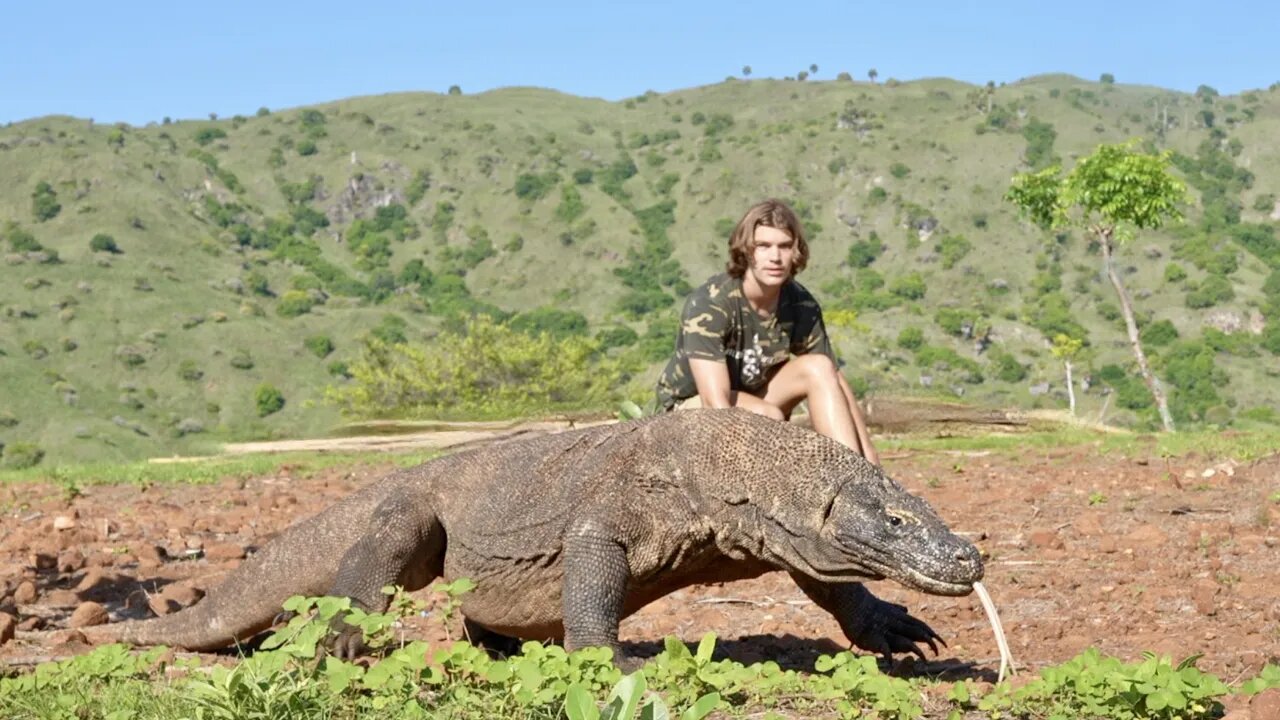 Surviving 24 Hours on KOMODO ISLAND Challenge (Komodo Dragon)