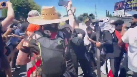 Jews Fighting Back Against Pro-Hamas Terrorists At The Adas Torah Synagogue In Los Angeles