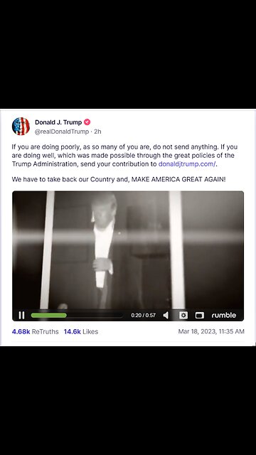 Donald J. Trump TS post Mar 18, 2023, 11:35 AM It takes a leader