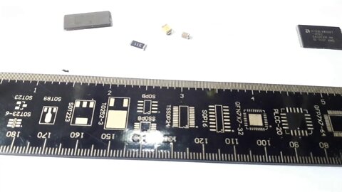 PCB multifunctional electronic ruler from ebay component identifier,pitch checker etc