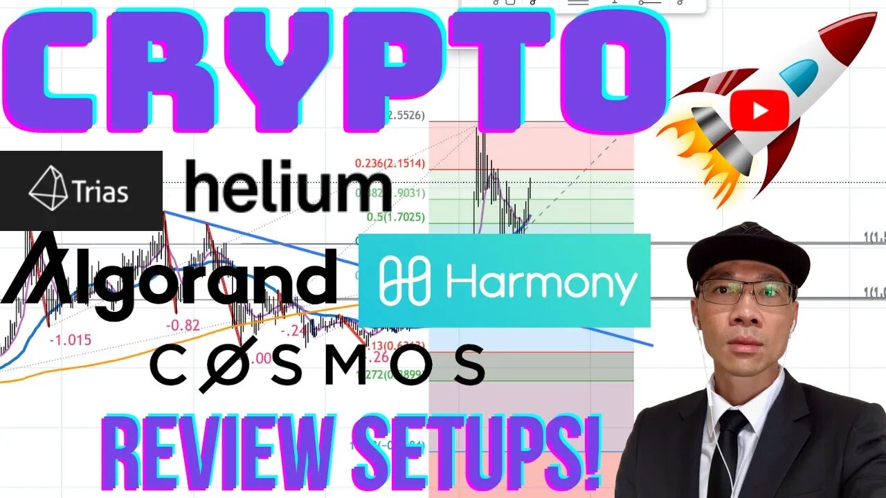 Trias, Algorand, Helium, Cosmos, Harmony - Reviewing Setups from This Channel.