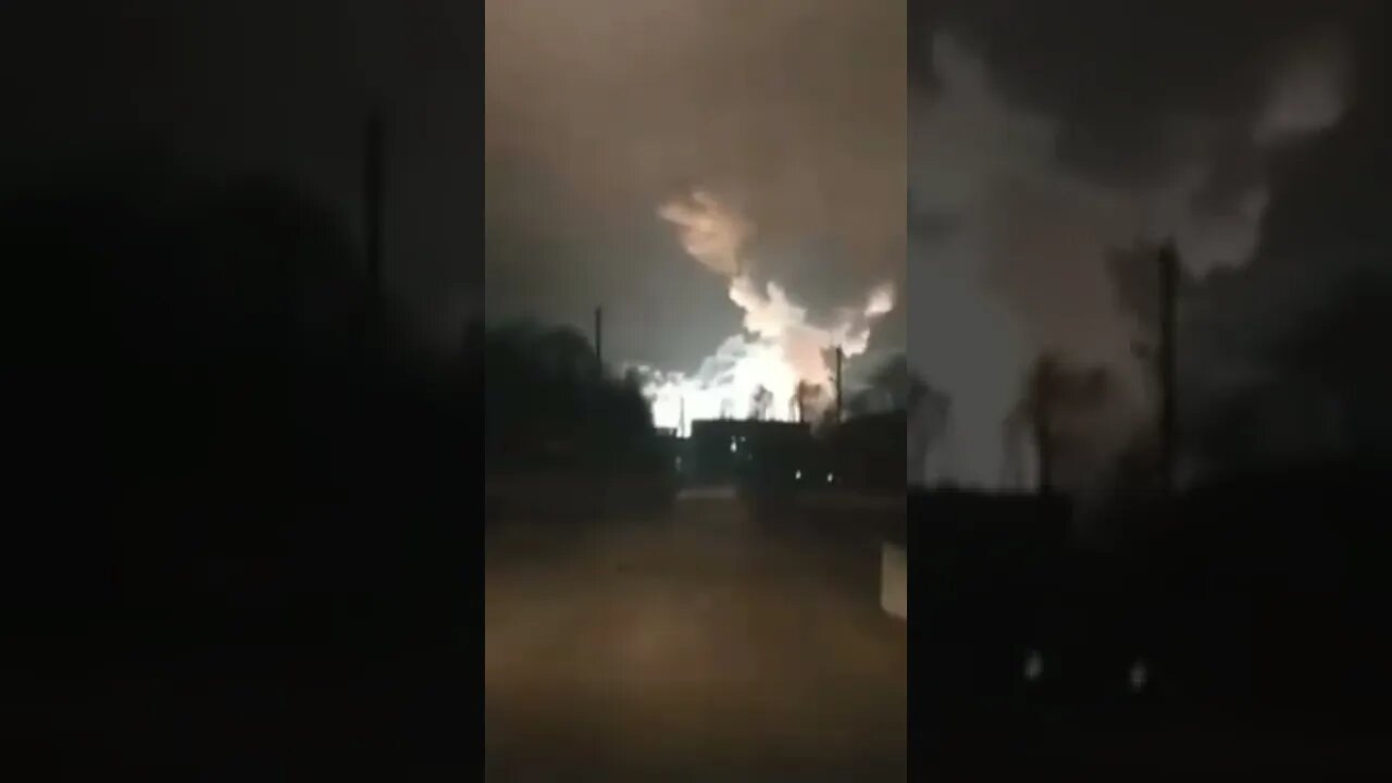 Explosion at the village Tetkino at the factory near Belopolye