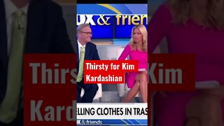 Fox News Anchor thirsty for Kim Kardashian info when interviewing #kanyewest #shorts