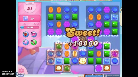 Candy Crush Level 1504 Audio Talkthrough, 2 Stars 0 Boosters